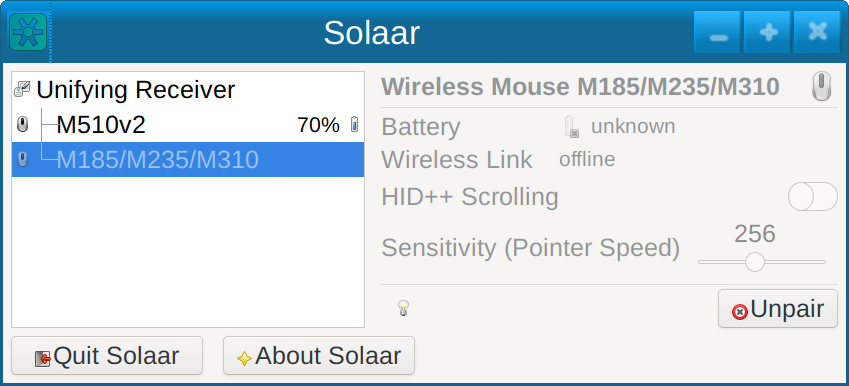 Solaar-main-window-offline
